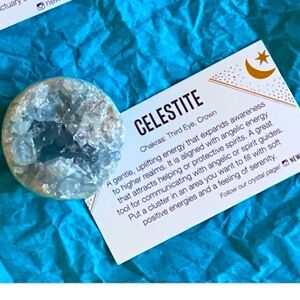 Celestite gorgeous blue sparkling geode